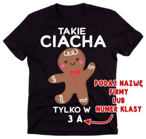 czarna koszulka męska takie ciacha z ciachem.webp