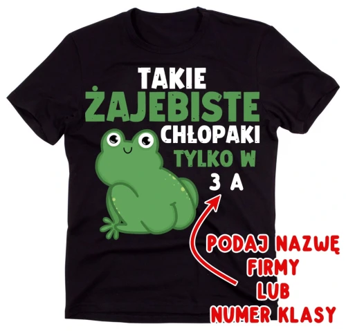 czarna koszulka męska takie żajebiste chłopaki.webp