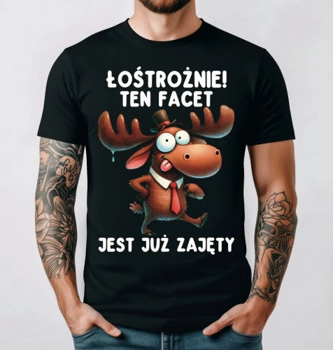 KOSZULKA CZARNA ŁOŚTROŻNIE TEN FACET.webp