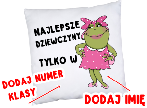 Poduszki dla koleżanek z klasy na dzień kobiet oraz imieniem 