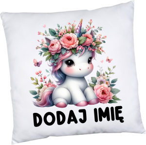 Poduszki z imieniem dla koleżanek z klasy na dzień kobiet wzór unicorn