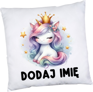 Poduszki z imieniem dla koleżanek z klasy na dzień kobiet wzór unicorn204