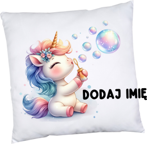 Poduszki z imieniem dla koleżanek z klasy na dzień kobiet wzór unicorn205