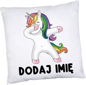 Poduszki z imieniem dla koleżanek z klasy na dzień kobiet wzór unicorn