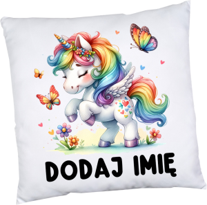 Poduszki z imieniem dla koleżanek z klasy na dzień kobiet wzór unicorn