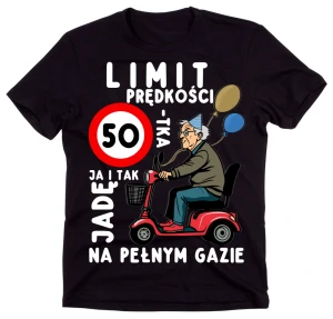 LIMIT PRĘDKOŚCI 50 KOSZULKA NA 50 URODZINY.webp