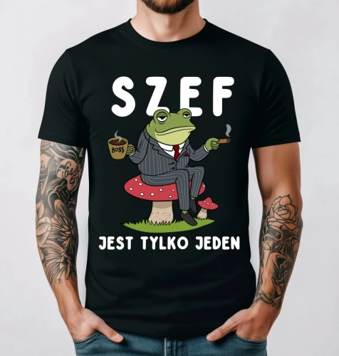 koszulka męska dla szefa szef jest tylko jeden.webp