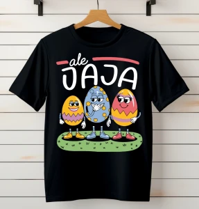 koszulka czarna na wielkanoc ale jaja.webp