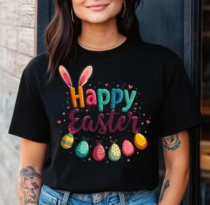 KOSZULKA ŚWIĄTECZNA WIELKANOCNA HAPPY.webp