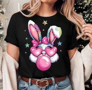 Damska koszulka z zajączkiem na WIELKANOC 