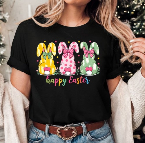 Damska koszulka na Wielkanoc Happy easter.jpg