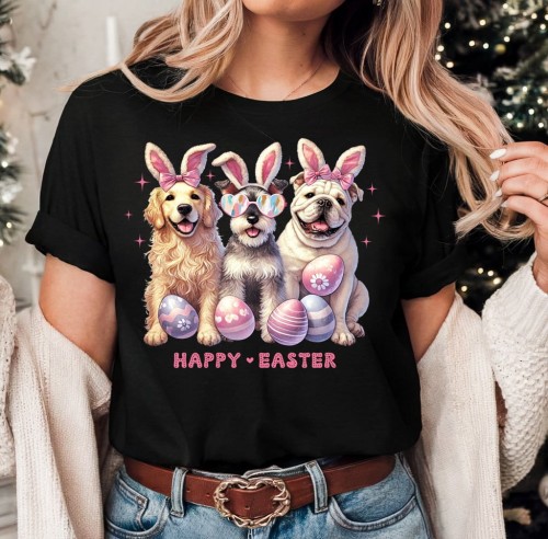 Damska koszulka na Wielkanoc Happy easter.jpg