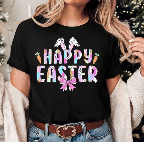 Czarna koszulka Happy Easter.jpg