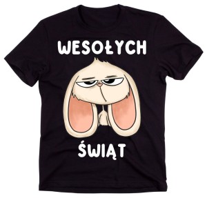 Koszulka z królikiem na Wielkanoc - WESOŁYCH ŚWIĄT 