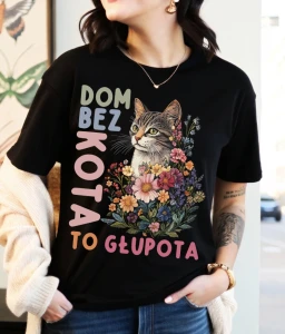 koszulka dla kociarzy dom bez kota to głupota.webp