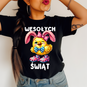 Koszulka na Wielkanoc - wesołych świąt z kurczaczkiem