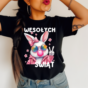 Koszulka na Wielkanoc - wesołych świąt z zajączkiem 