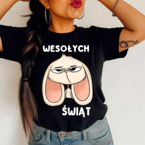 Koszulka na Wielkanoc - wesołych świąt z zajączkiem