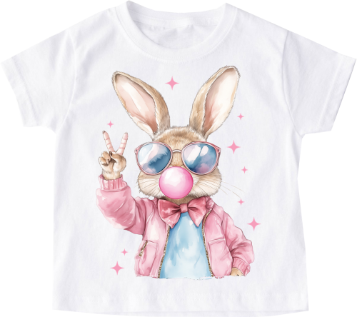 Koszulka z zajączkiem dla dziewczynki - wzór bunny42