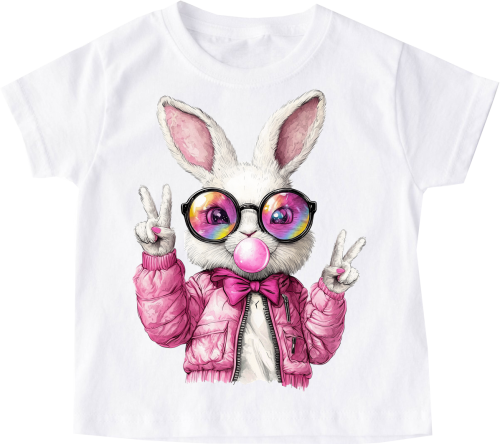 Koszulka z zajączkiem dla dziewczynki - wzór bunny45