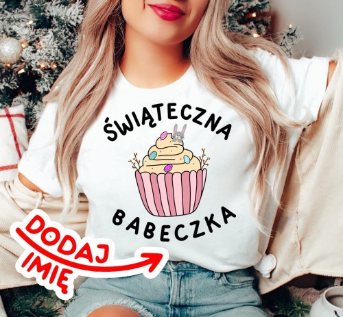 Koszulka na wielkanoc - świąteczna babeczka z imieniem.JPG