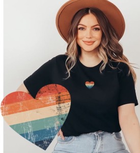 CZARNA Koszulka  z modnym printem