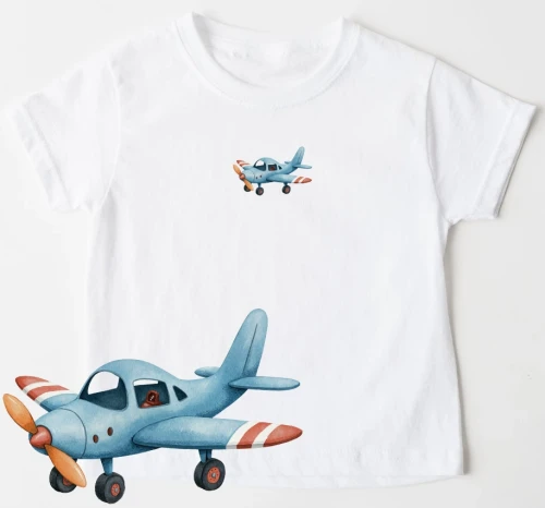 koszulka dziecięca z samolotem ze śmigłem.webp