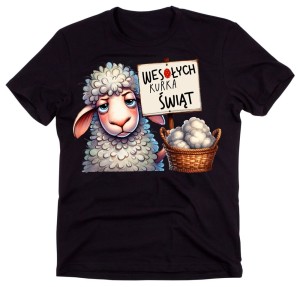 Śmieszna koszulka z baranem na prezent na Wielkanoc - WESOŁYCH KURKA ŚWIĄT