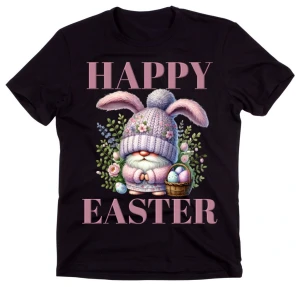 Świąteczna koszulka Wielkanocna - HAPPY EASTER Z GNOMEM D20