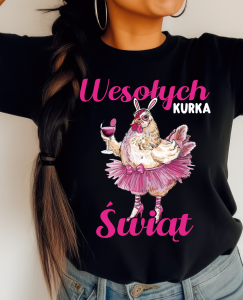 Damska koszulka na święta wielkanocne - wesołcyh kurka świąt.png