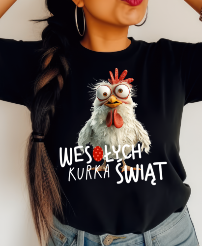ŚMIESZNA KOSZULKA NA WIELKANOC Z KURKĄ.png