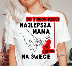 Koszulka najlepsza mama na świecie z imionami dzici na rękach V.JPG