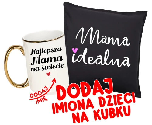 Zestaw prezentów dla mamy - poduszka oraz kubek.webp
