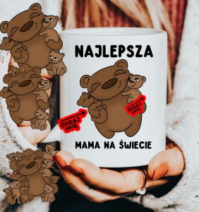 Personalizowany kubek dla mamy  - NAJLEPSZA MAMA NA ŚWIECIE z imionami dzieci 