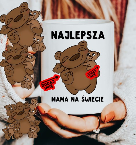 Personalizowany kubek dla mamy - NAJLEPSZA MAMA NA ŚWIECIE z imionami dzieci