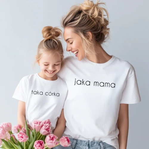Koszulki dla mamy i córki - jaka mama taka córka.webp