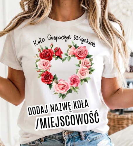 koszulki dla koła gospodyń wiejskich - wzór kwiaty54