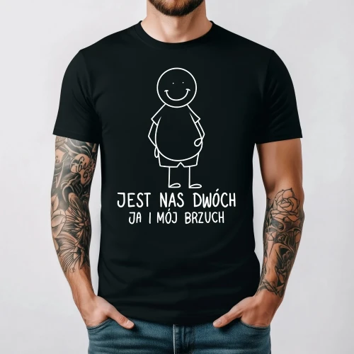 Koszulka na Dzień Ojca - Jest nas dwóch ja i mój brzuch
