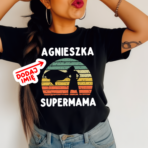 Personalizowana Koszulka na Dzień Matki - SUPERMAMA Z imieniem mamy