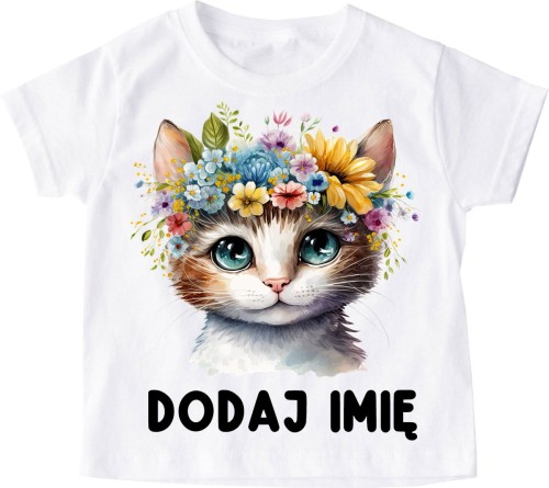 koszulka z imieniem dla dziecka, koszulka z kotem.jpg