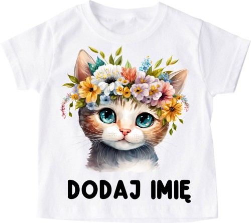 koszulka z imieniem dla dziecka, koszulka z kotem.jpg