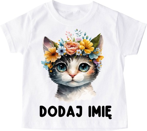 koszulka z imieniem dla dziecka, koszulka z kotem.jpg
