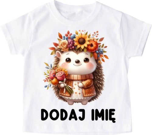 koszulka z imieniem dla dziecka, koszulka jeżem oraz imieniem dla dziecka.jpg