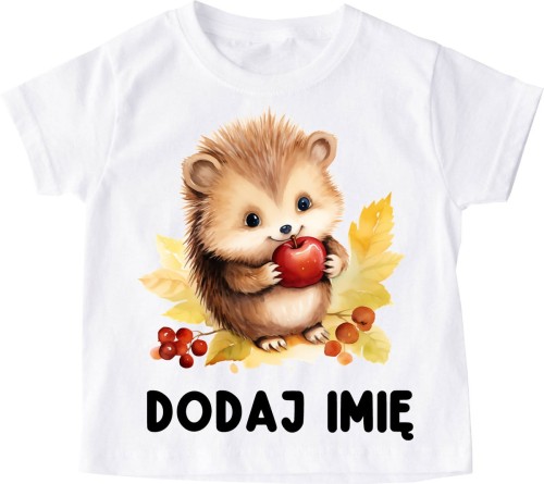 koszulka z imieniem dla dziecka, koszulka jeżem oraz imieniem dla dziecka.jpg