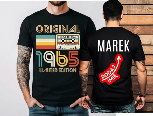 Personalizowana Koszulka na 60 urodziny z imieniem
