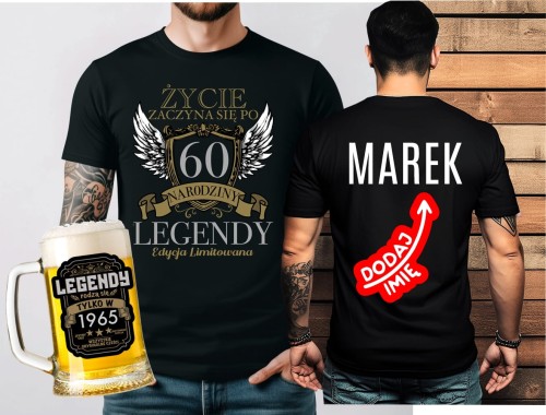 Koszulka na 60 urodziny - ŻYCIE ZACZYNA SIĘ PO 60.jpg