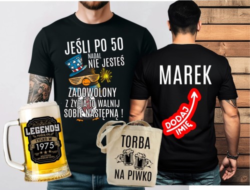 Koszulka na 50 URODZINY - śmieszna koszulka na 50 urodziny !.jpg