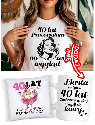 Zestaw prezentowy na 40 urodizny - 50 lat pracowałam na ten wygląd.webp