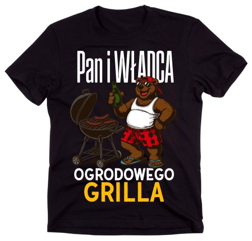Męska koszulka na prezent - PAN I WŁADCA OGRODOWEGO GRILLA NOWA.jpg