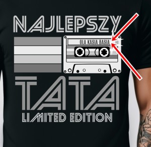 Koszulka NAJLEPSZY TATA Z IMIONAMI DZIEIC NA KASECIE N.jpg